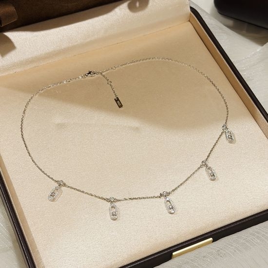 Messika Classic Full Diamond Sliding Chain Necklace
