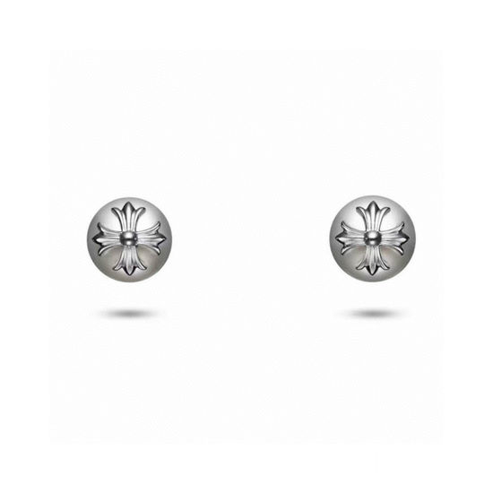 Chrome Hearts Pearl Stud Earrings Classic Jewelry Accessories