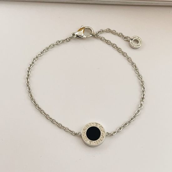 Bvlgari Silver Two Sided Ceramic Bracelet
