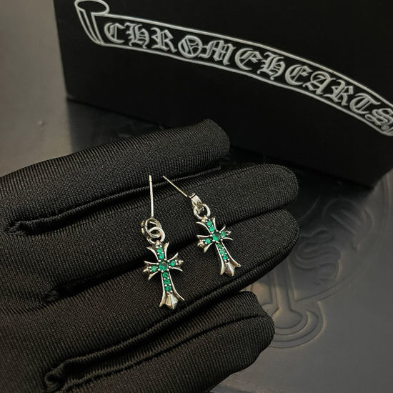 Chrome Hearts Vintage Cross Pattern Stud Earrings