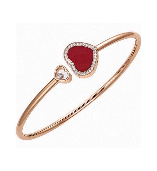 Chopard Heart-Shaped Diamond Bracelet with Gemstones