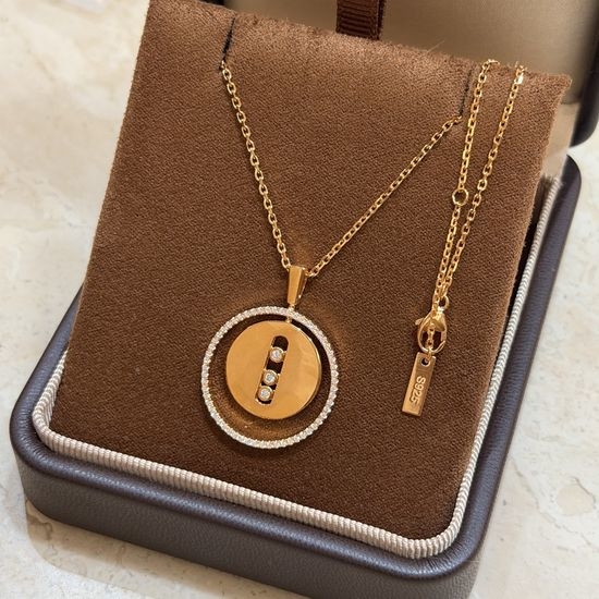Messika Sliding Three Diamond Adjustable Necklace