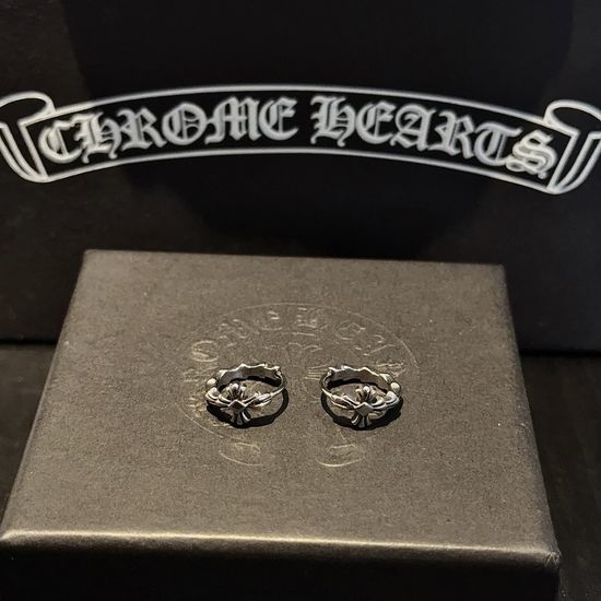 Chrome Hearts Retro Punk Style Silver Earrings
