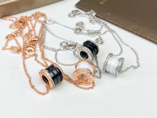 Bvlgari Diamond Encrusted Ceramic Necklace