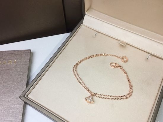 Bvlgari Paved Diamond Fan Shape Bracelet