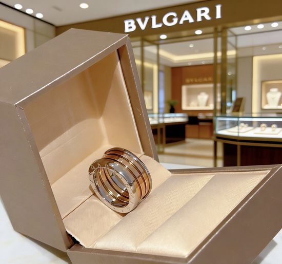 Bvlgari Two Tone Ceramic Ring