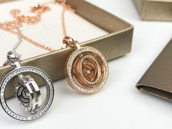 Bvlgari Rotating Diamond Pendant Necklace