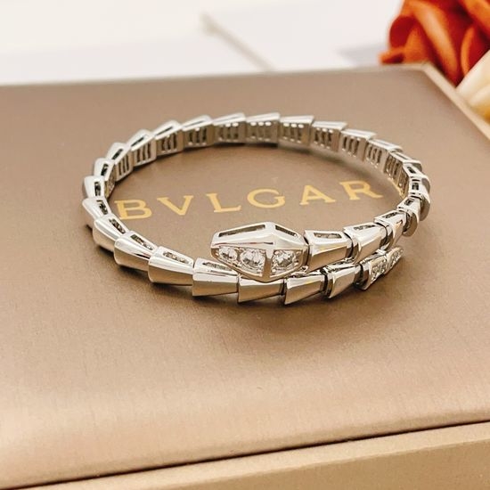 Bvlgari Silver Snake Bone Bracelet, Special Design