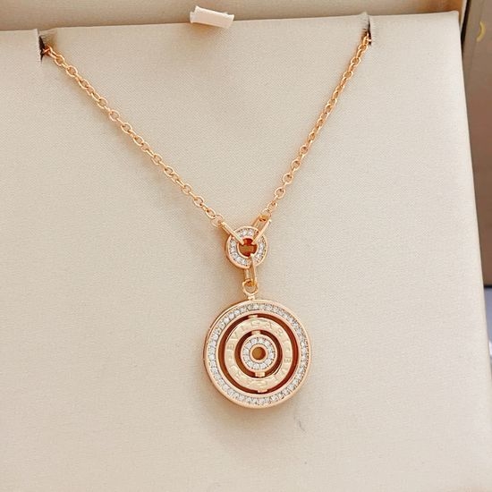 Bvlgari Rotating Disc Rose Gold Necklace