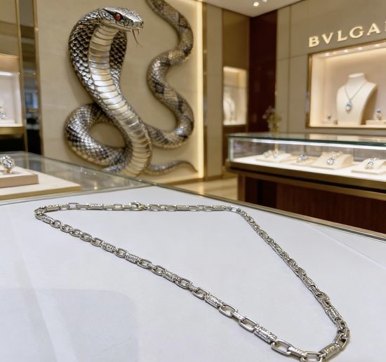 Bvlgari Classic Fan Shape Pendant Necklace