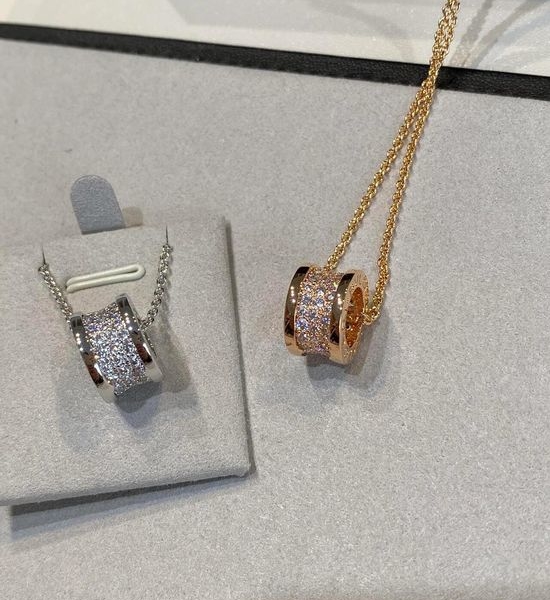 Bvlgari V Gold Full Diamond Pendant Necklace