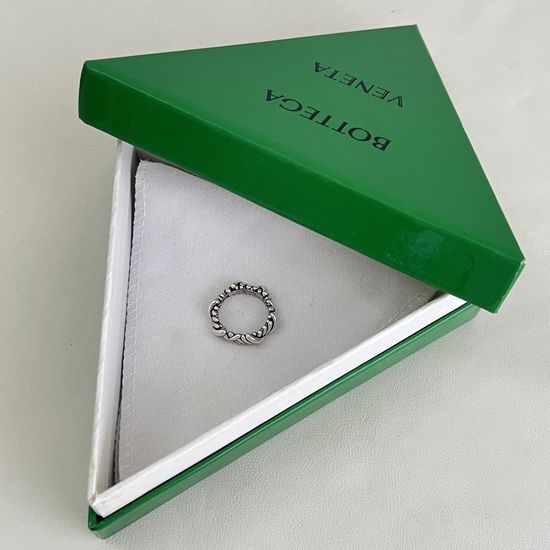 Bottega Veneta BV Metallic Textured Stylish Ring