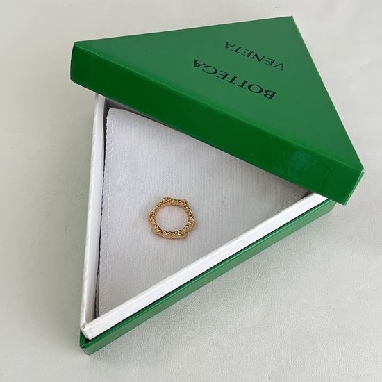 Bottega Veneta BV Metallic Textured Stylish Ring