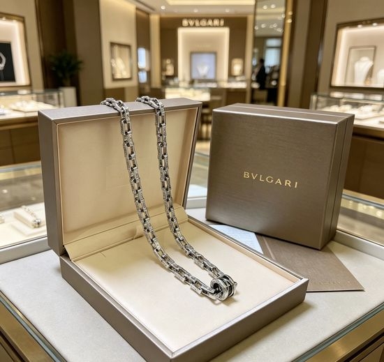 Bvlgari Tarnish Resistant V Gold Necklace